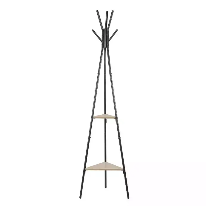 [8414793726375] Perchero con pie de acero y laminado mdf
