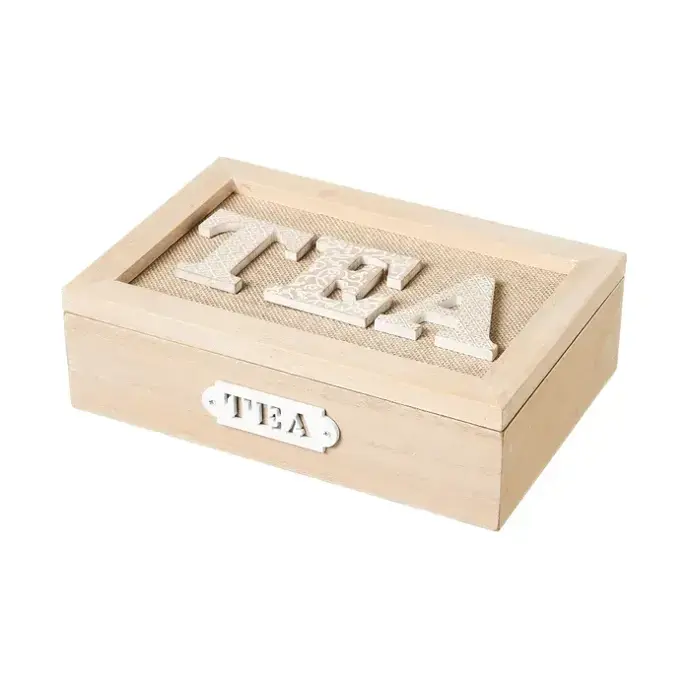 Caja de madera - 6 compartimentos