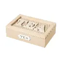 Caja de madera - 6 compartimentos