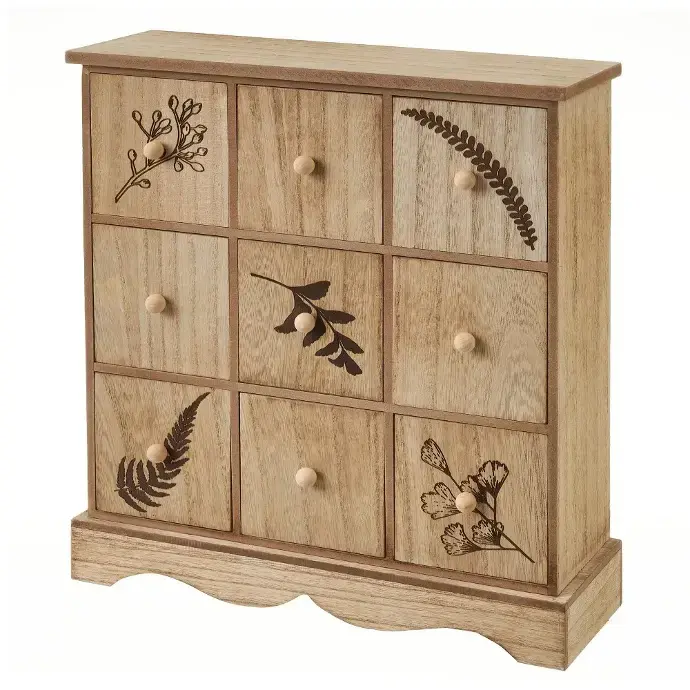 Cajonera multiuso de madera - 9 cajones